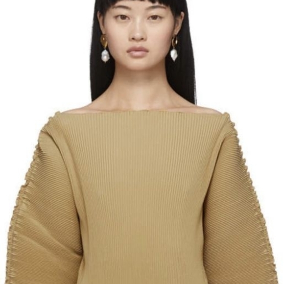 Toteme Mia Vana Ribbed Long-Sleeve Midi Dress, Size S - Picture 2 of 6